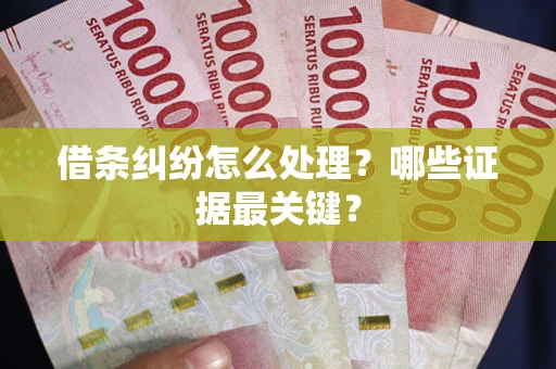 武汉借条纠纷怎么处理？哪些证据最关键？