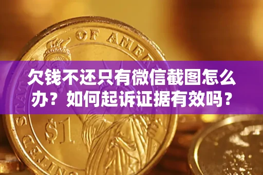 武汉欠钱不还只有微信截图怎么办？如何起诉证据有效吗？