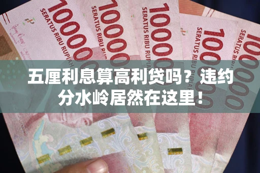 武汉五厘利息算高利贷吗？违约分水岭居然在这里！