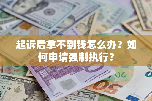 武汉起诉后拿不到钱怎么办？如何申请强制执行？