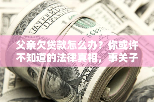 武汉父亲欠贷款怎么办？你或许不知道的法律真相，事关子女未来