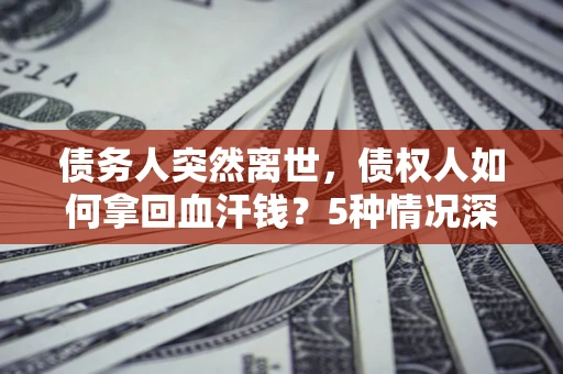 武汉债务人突然离世，债权人如何拿回血汗钱？5种情况深度解析