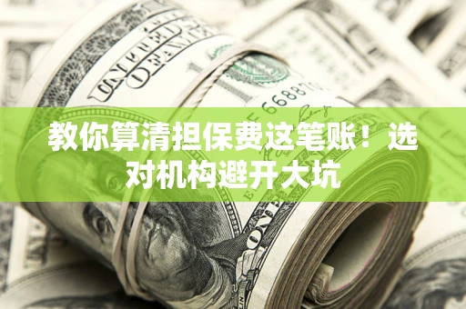 武汉教你算清担保费这笔账！选对机构避开大坑