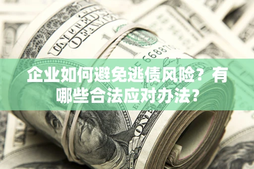 武汉企业如何避免逃债风险？有哪些合法应对办法？